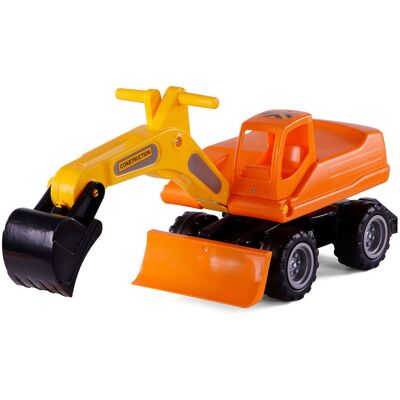Cavallino mega graafmachine loopauto oranje, 79cm Oranje Cavallino mega graafmachine loopauto oranje, 79cm Oranje