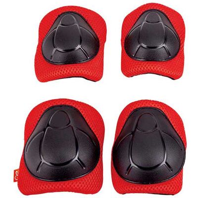 Hape elleboog- en kniebeschermers - rood Rood Hape elleboog- en kniebeschermers - rood Rood