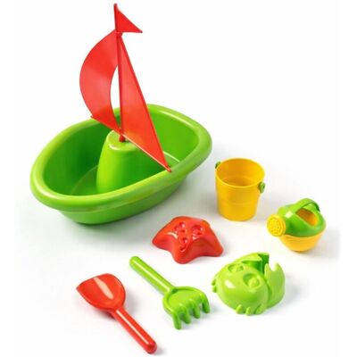 Eddy Toys strand speelset met boot 8 stuks - tuinspeelgoed voor kinderen 2+ - buitenspeelgoed voor strand en zandbak - tuingereedschap kinderen - speelgoed voor buiten Eddy Toys strand speelset met boot 8 stuks - tuinspeelgoed voor kinderen 2+ - buitenspeelgoed voor strand en zandbak - tuingereedschap kinderen - speelgoed voor buiten