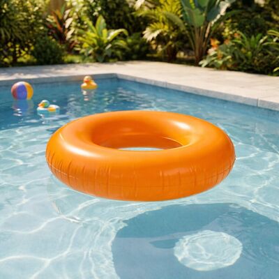 Eddy Toys zwemring ø 90 cm - opblaasbare zwemband - opblaasband - max 65 kg - inclusief reparatiepatch - oranje Eddy Toys zwemring ø 90 cm - opblaasbare zwemband - opblaasband - max 65 kg - inclusief reparatiepatch - oranje