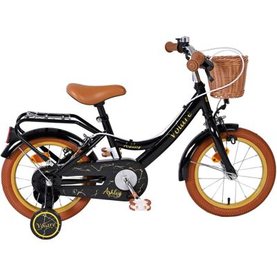 Volare ashley kinderfiets - meisjes - 14 inch - zwart - twee handremmen zwart Volare ashley kinderfiets - meisjes - 14 inch - zwart - twee handremmen zwart