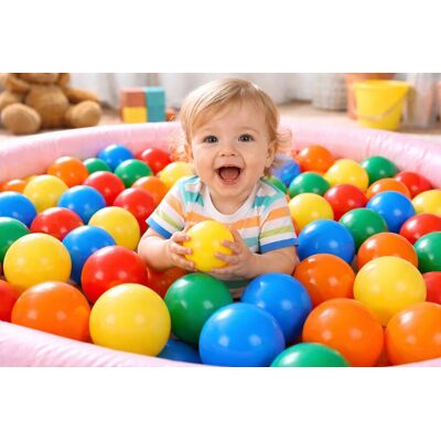 Eddy Toys ballenbakballen 50 stuks - speelballen ø6cm - veilig en lichtgewicht - heldere kleuren - geschikt voor binnen en buiten - incl. netzak - groen, geel, blauw Eddy Toys ballenbakballen 50 stuks - speelballen ø6cm - veilig en lichtgewicht - heldere kleuren - geschikt voor binnen en buiten - incl. netzak - groen, geel, blauw