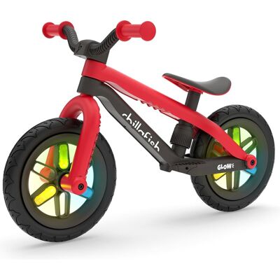 Chillafish loopfiets 2 jaar met glow led wielen - rood - lichtgewicht loopfiets jongens en meisjes tot 5 jaar met voetsteun, voetrem en verstelbaar zadel - met 12" rubberskin banden voor extra grip - geen batterijen nodig - model bmxie glow 2 Chillafish loopfiets 2 jaar met glow led wielen - rood - lichtgewicht loopfiets jongens en meisjes tot 5 jaar met voetsteun, voetrem en verstelbaar zadel - met 12" rubberskin banden voor extra grip - geen batterijen nodig - model bmxie glow 2