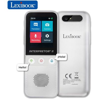 Lexibook Interpretor® 2 - directe spraak a.i. vertaler 137 talen Lexibook Interpretor® 2 - directe spraak a.i. vertaler 137 talen