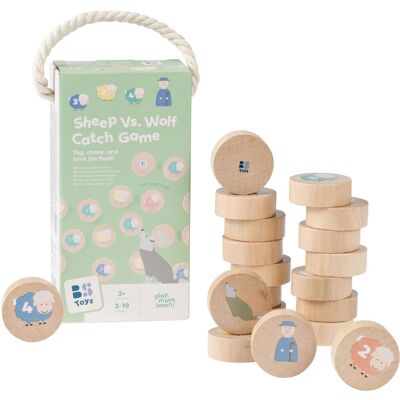 BS Toys - schaap vs. wolf - actief tikkerspel - houten vangspel - vanaf 3 jaar Multi kleuren BS Toys - schaap vs. wolf - actief tikkerspel - houten vangspel - vanaf 3 jaar Multi kleuren