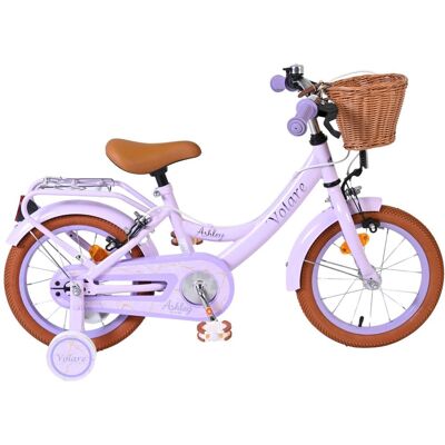 Volare ashley kinderfiets - meisjes - 14 inch - lila - twee handremmen Volare ashley kinderfiets - meisjes - 14 inch - lila - twee handremmen