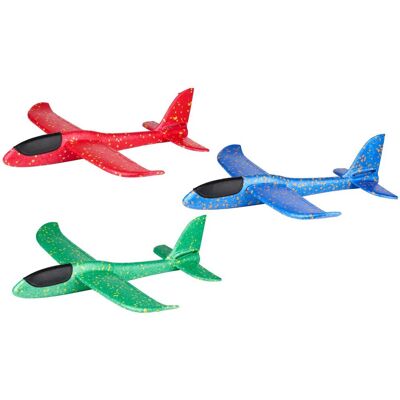 Eddy Toys zweefvliegtuig glider - werpvliegtuig ca. 46x49x12 cm - lichtgewicht buitenspeelgoed - 1 willekeurige kleur Eddy Toys zweefvliegtuig glider - werpvliegtuig ca. 46x49x12 cm - lichtgewicht buitenspeelgoed - 1 willekeurige kleur