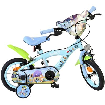 Volare Bluey kinderfiets - uni - 12 inch - lichtblauw - twee handremmen blauw Volare Bluey kinderfiets - uni - 12 inch - lichtblauw - twee handremmen blauw