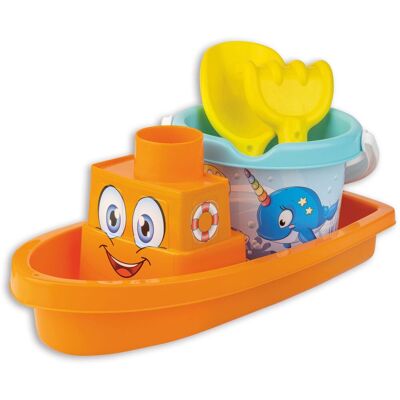 Androni Happy fish emmerset 4-delig - oranje met visjesprint Androni Happy fish emmerset 4-delig - oranje met visjesprint