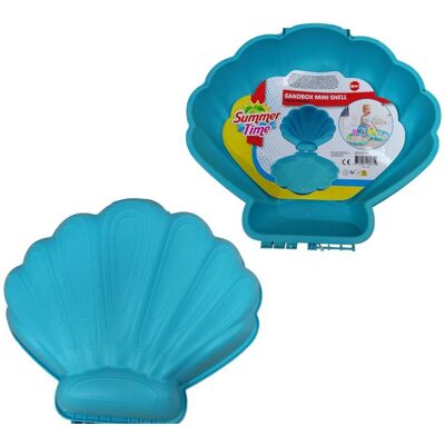 Summertime mini schelp blauw 45x43x16 cm met deksel - zandbak schelp - zand speelgoed - water speelgoed Summertime mini schelp blauw 45x43x16 cm met deksel - zandbak schelp - zand speelgoed - water speelgoed