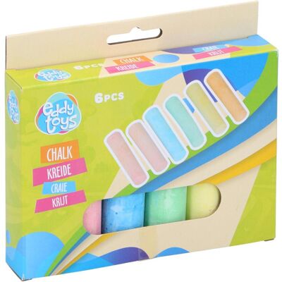 Eddy Toys Stoepkrijt 6st Eddy Toys Stoepkrijt 6st