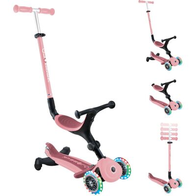 Globber Meegroeistep - go up active lights pastel pink 360 - roze - lichtgevende wielen - met duwstang - in hoogte verstelbaar - vanaf 15 maanden tot 9 jaar Globber Meegroeistep - go up active lights pastel pink 360 - roze - lichtgevende wielen - met duwstang - in hoogte verstelbaar - vanaf 15 maanden tot 9 jaar