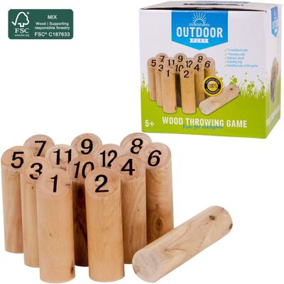 OUTDOOR PLAY houten werpspel fsc met draagtas voor buitenplezier. OUTDOOR PLAY houten werpspel fsc met draagtas voor buitenplezier.