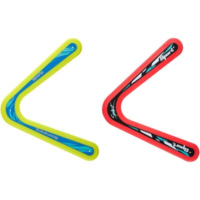 Eddy Toys boemerang - frisbee speelgoed voor buiten - boemerang met bereik 15-20 meter - driehoekige boemerang voor kinderen - assorti kleuren - 1 willekeurige kleur Eddy Toys boemerang - frisbee speelgoed voor buiten - boemerang met bereik 15-20 meter - driehoekige boemerang voor kinderen - assorti kleuren - 1 willekeurige kleur