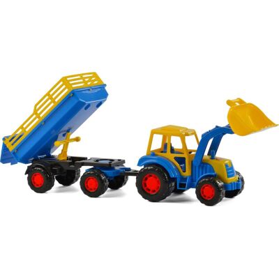 Cavallino Toys Cavallino Tractor met Voorlader en Aanhanger - Speelgoed Tractor Cavallino Toys Cavallino Tractor met Voorlader en Aanhanger - Speelgoed Tractor