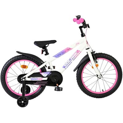 Volare lily kinderfiets - meisjes - 18 inch - wit roze paars - twee handremmen Volare lily kinderfiets - meisjes - 18 inch - wit roze paars - twee handremmen