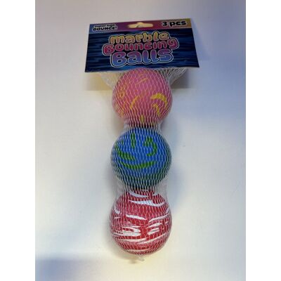 Johntoy John toy marmer stuiterballen 3 in netje Johntoy John toy marmer stuiterballen 3 in netje