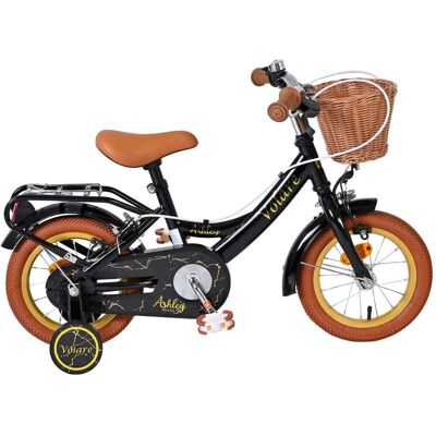 Volare ashley kinderfiets - meisjes - 12 inch - zwart - twee handremmen zwart Volare ashley kinderfiets - meisjes - 12 inch - zwart - twee handremmen zwart