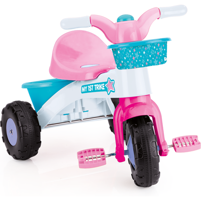 Dolu my first trike kinder driewieler roze/wit/blauw Dolu my first trike kinder driewieler roze/wit/blauw
