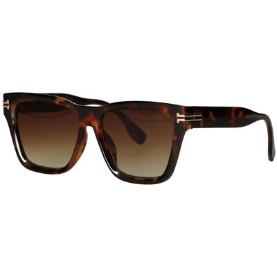 Spectrum zonnebril statement vierkant tortoise bruin glas dames Spectrum zonnebril statement vierkant tortoise bruin glas dames