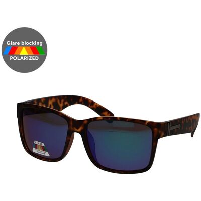 Spectrum polarized zonnebril vierkant tortoise blauw/groenunisex Spectrum polarized zonnebril vierkant tortoise blauw/groenunisex
