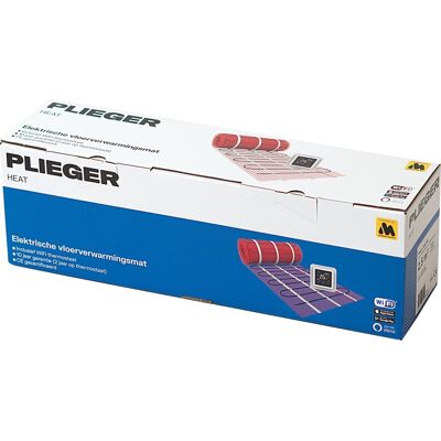 Plieger heat vloerverwarmingset - vloerverwarmingsmat - complete set - met wifi-thermostaat - 150 watt - 50 x 200 cm - 1m2 Plieger heat vloerverwarmingset - vloerverwarmingsmat - complete set - met wifi-thermostaat - 150 watt - 50 x 200 cm - 1m2