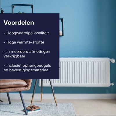 Plieger compact paneelradiator type 11 - wit - 60 x 140 cm Plieger compact paneelradiator type 11 - wit - 60 x 140 cm