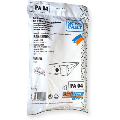 Scanpart pa04 stofzak panasonic 5stuks Scanpart pa04 stofzak panasonic 5stuks