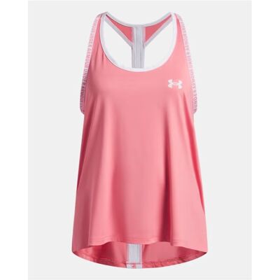 Under Armour tech knockout tank-pnk meisjes sportshirt - bittersweet roze - wit Under Armour tech knockout tank-pnk meisjes sportshirt - bittersweet roze - wit