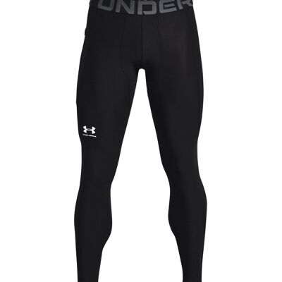Under Armour ua hg armour leggings-blk heren sportbroek - zwart - wit Under Armour ua hg armour leggings-blk heren sportbroek - zwart - wit