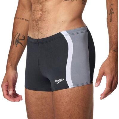 Speedo solid splice aquashort heren - strakke zwemshort heren - chloorbestendige zwemboxer heren - sportzwembroek heren met trekkoord - zwart/grijs - xl Speedo solid splice aquashort heren - strakke zwemshort heren - chloorbestendige zwemboxer heren - sportzwembroek heren met trekkoord - zwart/grijs - xl