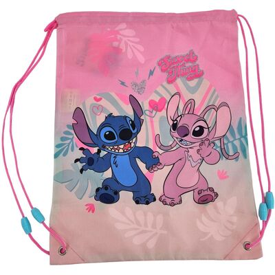 Disney Stitch love gymtas - 42x31cm Multi kleuren Disney Stitch love gymtas - 42x31cm Multi kleuren