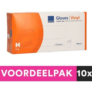 Abena poedervrije vinyl handschoenen maat medium 100 stuks voordeelpakket Abena poedervrije vinyl handschoenen maat medium 100 stuks voordeelpakket