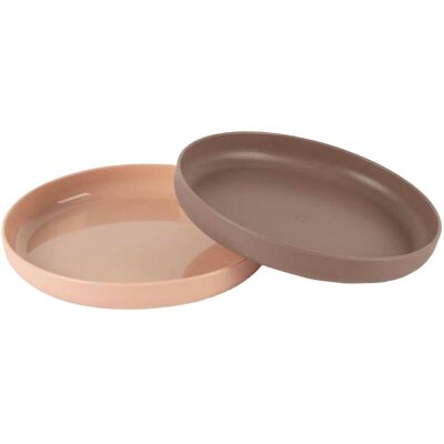 DANTOY Tiny Bio Borden Set - Kinderservies, zand/grijs DANTOY Tiny Bio Borden Set - Kinderservies, zand/grijs