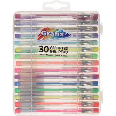 Grafix Multicolor Gelpennen Set - Kunst, Notities, Tekening - 30 st Grafix Multicolor Gelpennen Set - Kunst, Notities, Tekening - 30 st