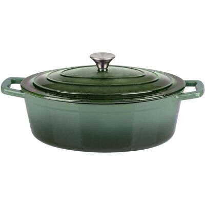 Alpina casserole 33cm cast iron green 8711252356082 Alpina casserole 33cm cast iron green 8711252356082