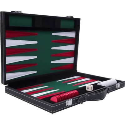 Sluijters Huis&Tuin - Backgammon - Groen/rood/wit gestikt - 11 inch Sluijters Huis&Tuin - Backgammon - Groen/rood/wit gestikt - 11 inch