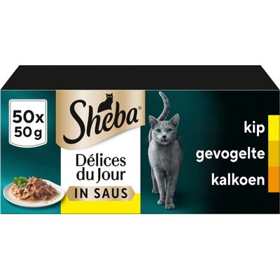 SHEBA - Délices Du Jour Cat Busta Multipack 50x50G Mix Carne - Cat Food SHEBA - Délices Du Jour Cat Busta Multipack 50x50G Mix Carne - Cat Food