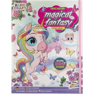 Grafix Magisch Fantasy Stickers Boek - 200 Eenhoornstickers - Stickersalbum Grafix Magisch Fantasy Stickers Boek - 200 Eenhoornstickers - Stickersalbum