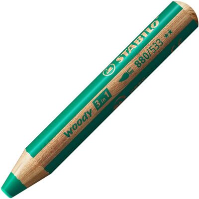 STABILO Woody 3-in-1 Donkergroen - Kleurpotloden STABILO Woody 3-in-1 Donkergroen - Kleurpotloden