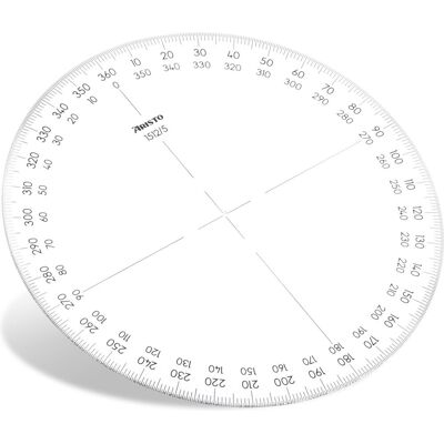 Aristo Winkelmeter - 120mm - Volledig Cirkel 360° - Acryl Aristo Winkelmeter - 120mm - Volledig Cirkel 360° - Acryl