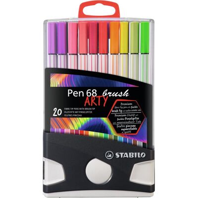 STABILO Pen 68 brush ARTY feltstift - Assorted kleuren - 20 stuks STABILO Pen 68 brush ARTY feltstift - Assorted kleuren - 20 stuks