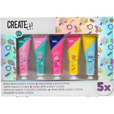 Create It! Handcrème en Bodylotion Set - 5 Geuren voor Meisjes Create It! Handcrème en Bodylotion Set - 5 Geuren voor Meisjes