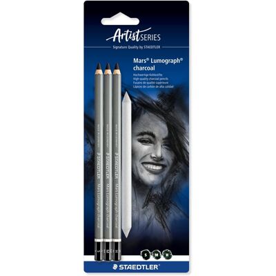Staedtler Mars Lumograph Houtskoolpotlood - Hoge Kwaliteit - 3 Hardheden Staedtler Mars Lumograph Houtskoolpotlood - Hoge Kwaliteit - 3 Hardheden