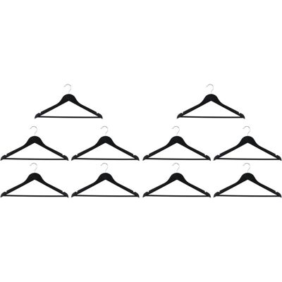 Alpina zwarte houten kledinghangers 10 stuks - kledinghangers anti slip - klerenhangers hout - kleding hangers kast organisatie Alpina zwarte houten kledinghangers 10 stuks - kledinghangers anti slip - klerenhangers hout - kleding hangers kast organisatie