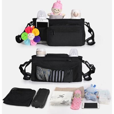 Momcozy Universele Kinderwagen Organizer met Bekers - Baby Accessoires Momcozy Universele Kinderwagen Organizer met Bekers - Baby Accessoires