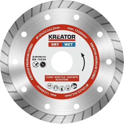 KREATOR Model 22,2mm Turbo Diamant Schijf - Gereedschap KREATOR Model 22,2mm Turbo Diamant Schijf - Gereedschap