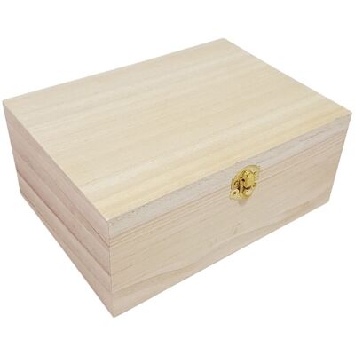 Playwood Houten Kist A5 met Deksel - Naturel Playwood Houten Kist A5 met Deksel - Naturel
