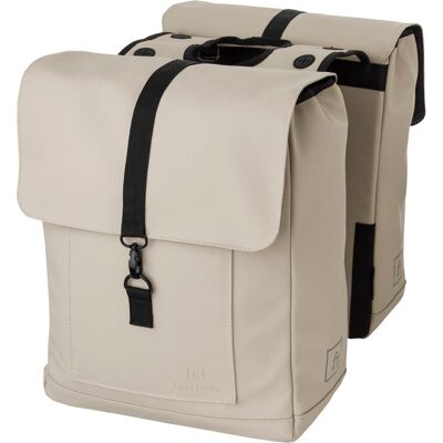 FastRider jaxx ii dubbele fietstas - mik-compatibel - 28l - waterafstotend - incl. laptopvak - taupe FastRider jaxx ii dubbele fietstas - mik-compatibel - 28l - waterafstotend - incl. laptopvak - taupe