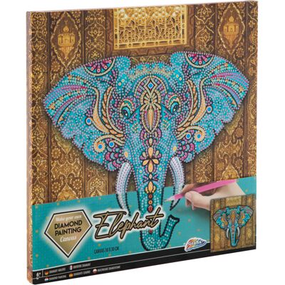 Grafix Olifant Diamond Painting Set - 30x30cm Veel Kleuren Grafix Olifant Diamond Painting Set - 30x30cm Veel Kleuren